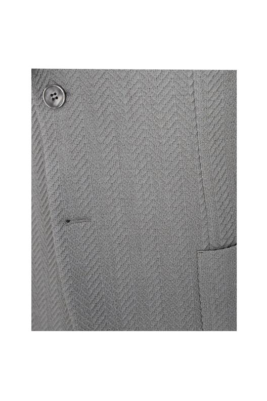 GRİ Mono Yaka, Torba Cep, Çift Yırtmaç Ceket