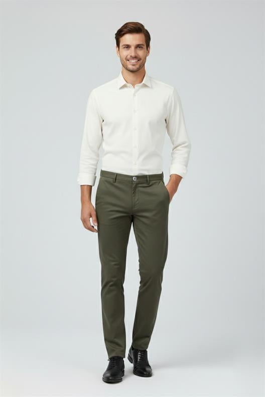 HAKİ Comfort Fit Chino Pantolon