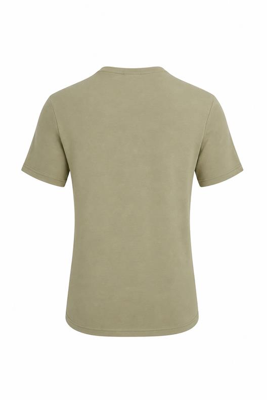 HAKİ Dark In Black Baskılı Modal Bisiklet Yaka T-shirt