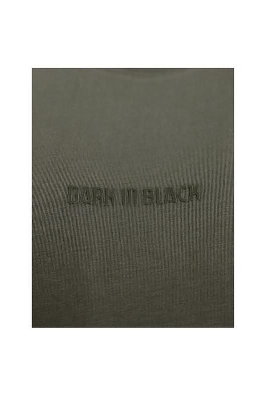HAKİ Dark In Black Modal Bisiklet Yaka T-shirt