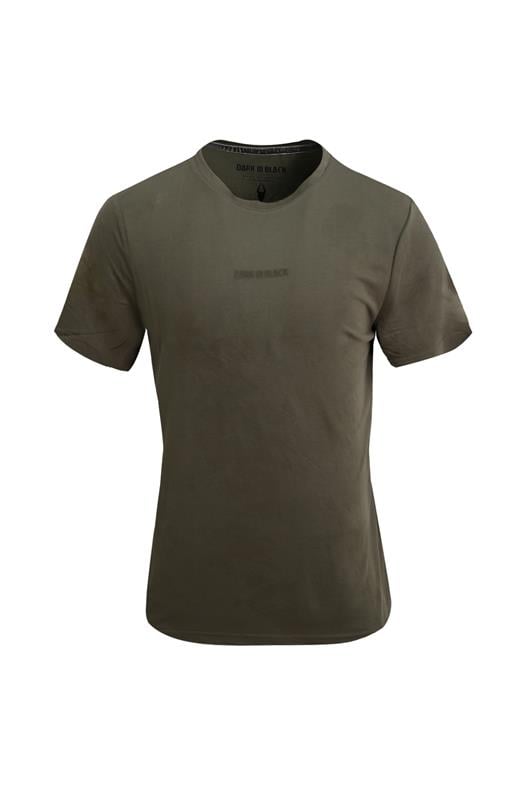 HAKİ Dark In Black Modal Bisiklet Yaka T-shirt