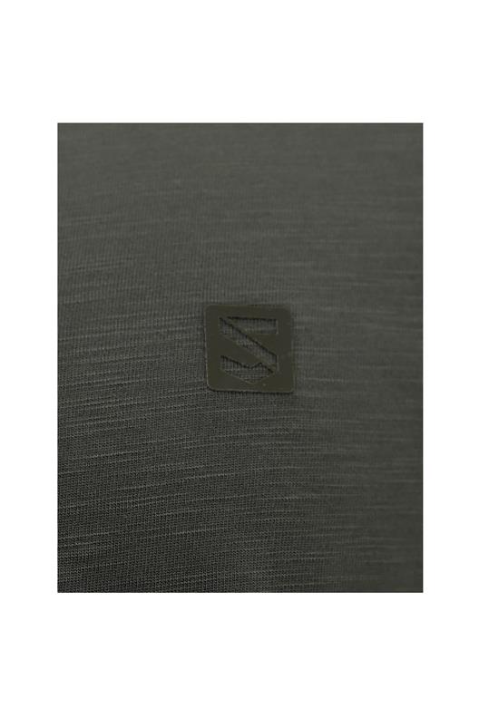 HAKİ Denim Marker Modal Bisiklet Yaka T-shirt