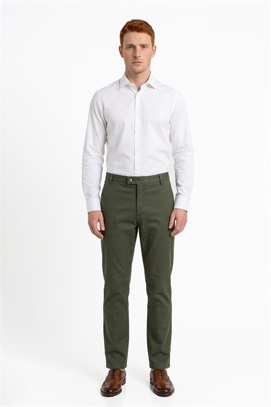 HAKİ Slim Fit Chino Pantolon