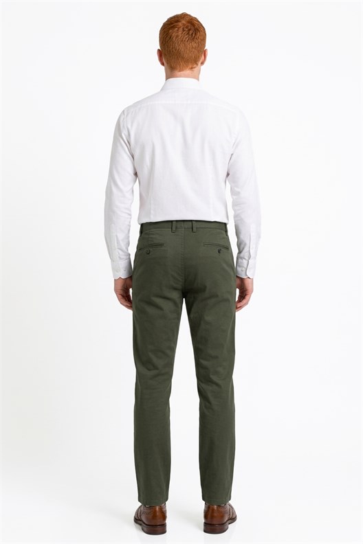 HAKİ Slim Fit Chino Pantolon