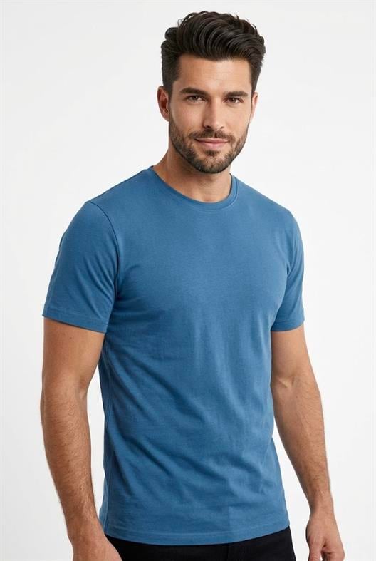İNDİGO Comfort Fit Bisiklet Yaka T-Shirt