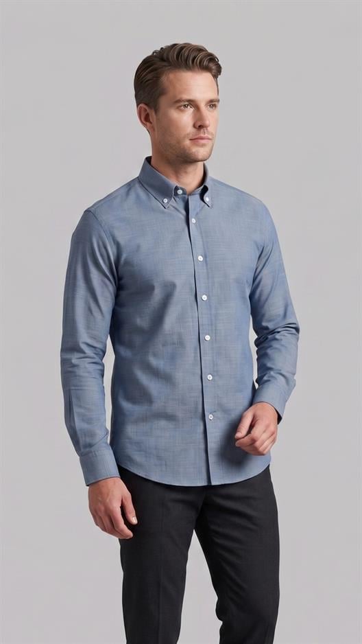 İNDİGO Comfort Fit Uzun Kol Gömlek