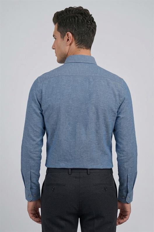 İNDİGO Comfort Fit Uzun Kol Gömlek
