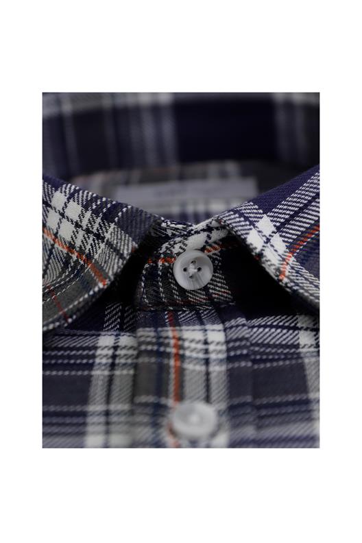 İndigo Comfortfir Oduncu Gömlek