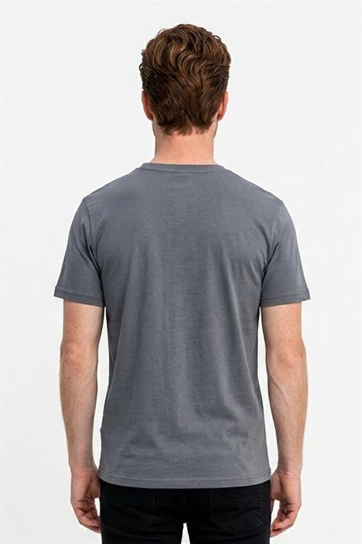 İNDİGO Dark In Black Baskılı Modal Bisiklet Yaka T-shirt