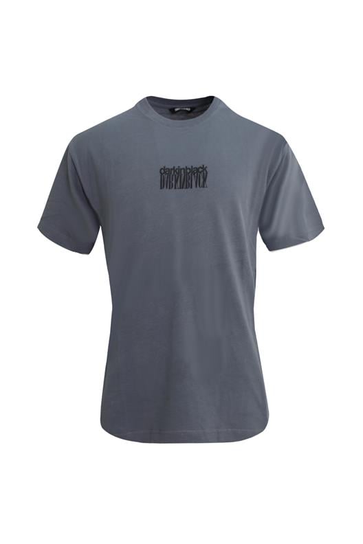 İNDİGO Dark In Black Baskılı Modal Bisiklet Yaka T-shirt