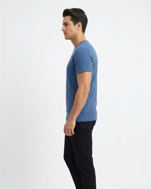 İNDİGO Modal Bisiklet Yaka T-shirt