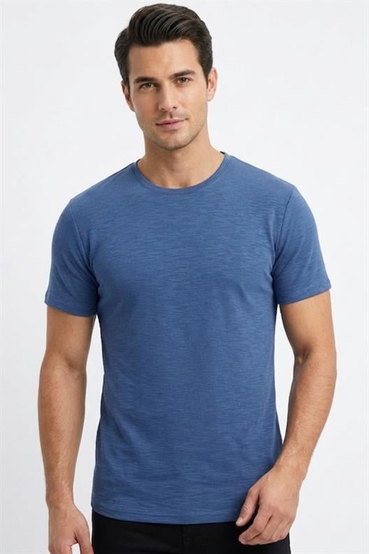 İNDİGO Modal Bisiklet Yaka T-shirt