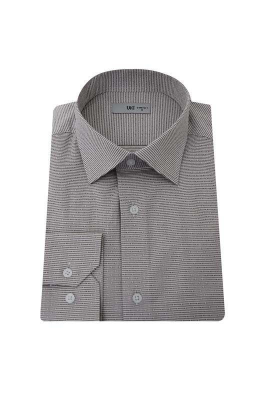 KAHVE Comfort Fit Uzun Kol Gömlek