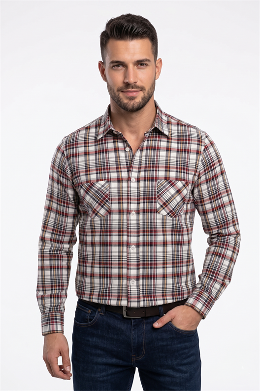 KİREMİT Comfort Fit  Oduncu Gömlek