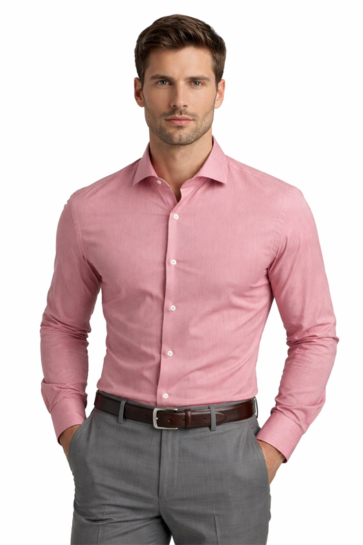 KIRMIZI Comfort Fit Uzun Kol Gömlek