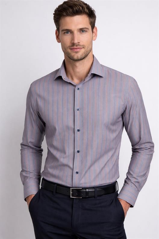 KIRMIZI Comfort Fit Uzun Kol Gömlek