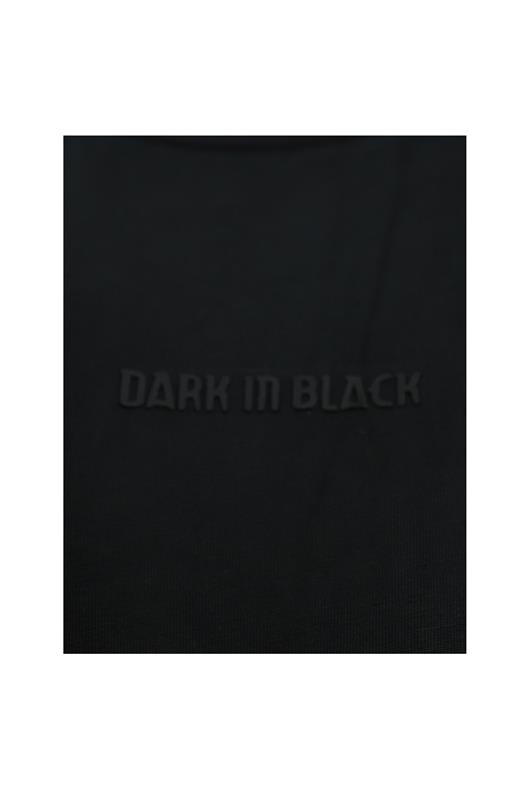 KOYU YEŞİL Dark In Black Modal Bisiklet Yaka T-shirt