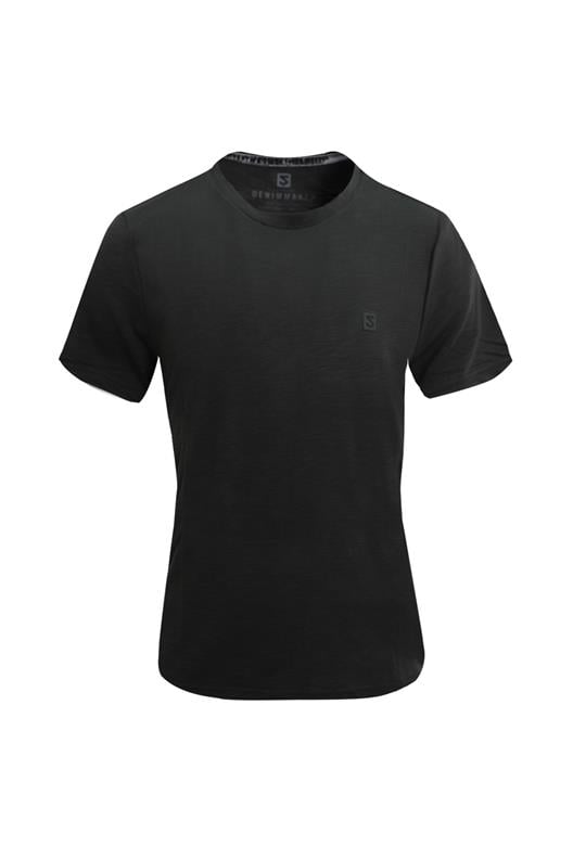 KOYU YEŞİL Denim Marker Modal Bisiklet Yaka T-shirt