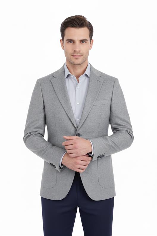 LACİVERT Casual Mono Yaka Ceket