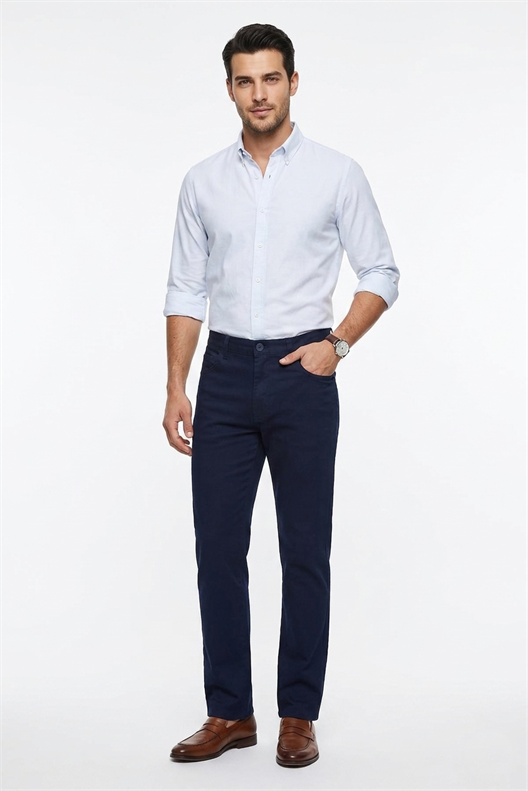LACİVERT Comfort Fit 5 Cep Pantolon