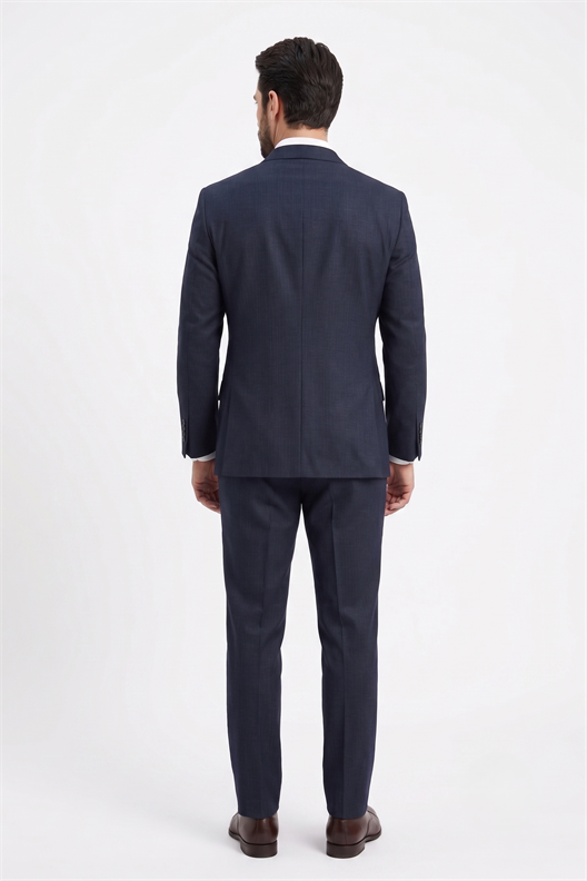 LACİVERT Comfort Fit 6 Drop Kruvaze Ceket