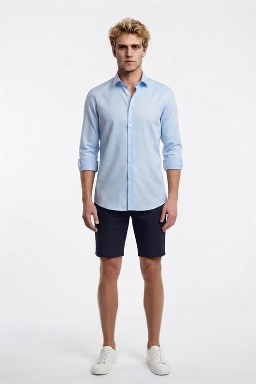 LACİVERT Comfort Fit Bermuda Şort