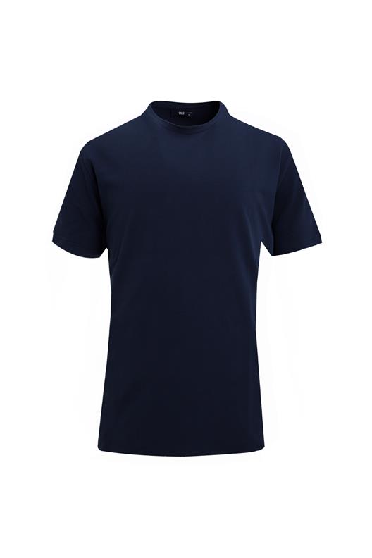 LACİVERT Comfort Fit Bisiklet Yaka Basic T-Shirt