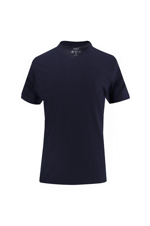 LACİVERT Comfort Fit Bisiklet Yaka Basic T-Shirt