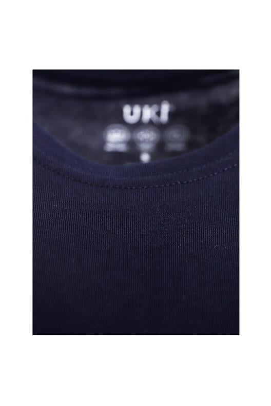 LACİVERT Comfort Fit Bisiklet Yaka Basic T-Shirt
