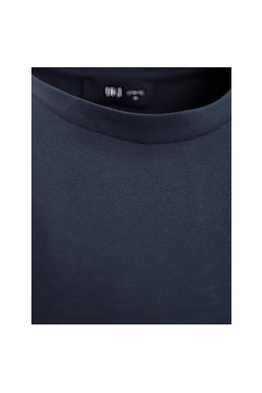 LACİVERT Comfort Fit Bisiklet Yaka Basic T-Shirt