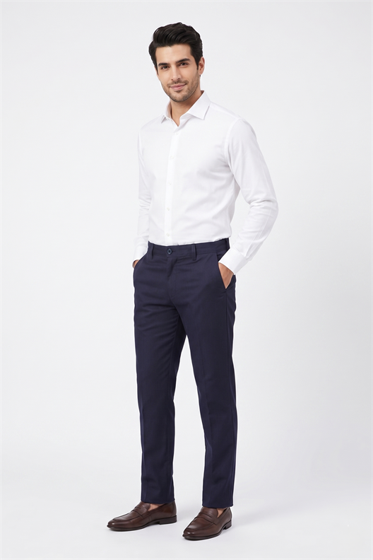 LACİVERT Comfort Fit Chino Pantolon