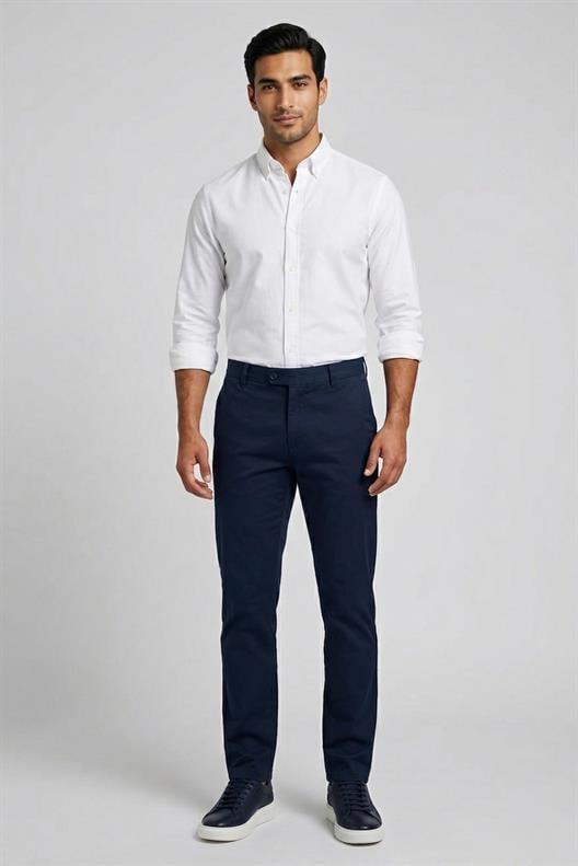 LACİVERT Comfort Fit Chino Pantolon