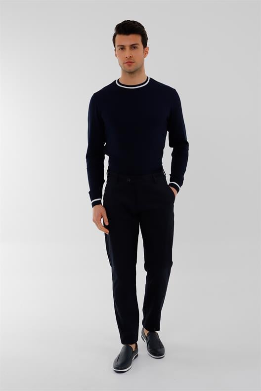 LACİVERT Comfort Fit Chino Pantolon