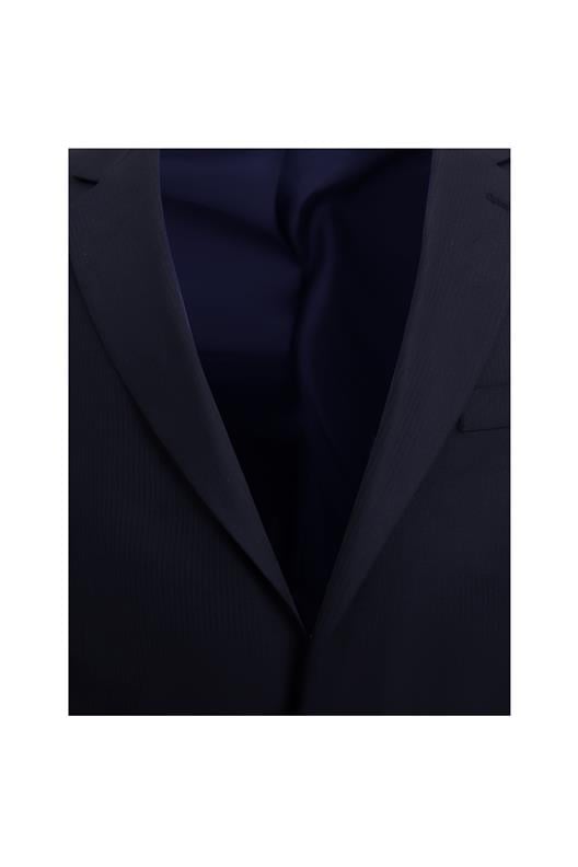 LACİVERT COMFORT FİT , MONO YAKA, 2 DÜĞME ÇİFT YIRTMAÇ ÇİZGİLİ KLASİK TAKIM ELBİSE
