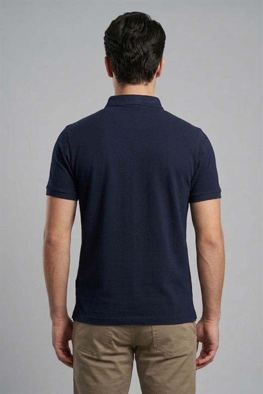 LACİVERT Comfort Fit Polo Yaka Pike T-Shirt