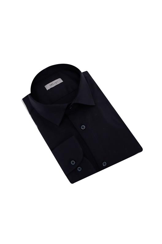 LACİVERT Comfort Fit Uzun Kol Gömlek