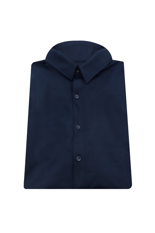LACİVERT Comfort Fit Uzun Kol Gömlek