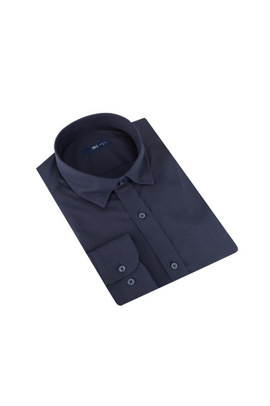 LACİVERT Comfort Fit Uzun Kol Gömlek