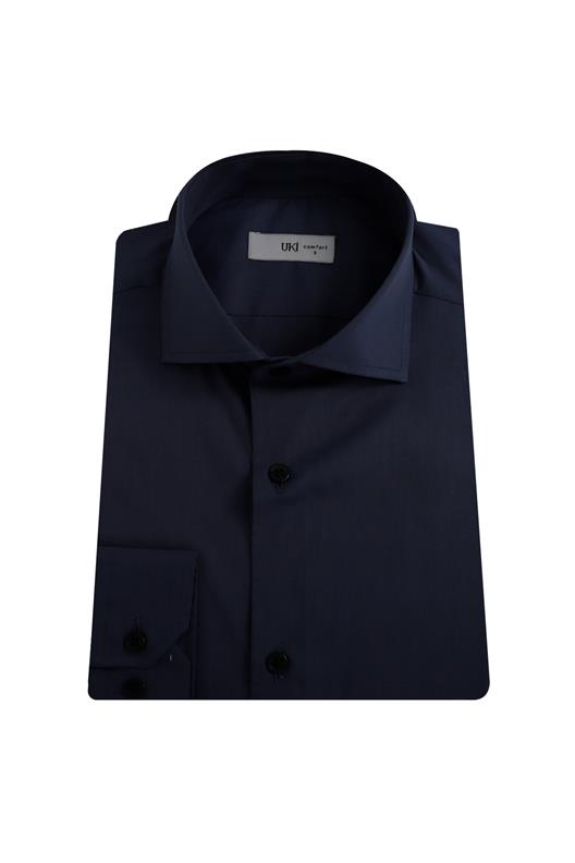 LACİVERT Comfort Fit Uzun Kol Gömlek