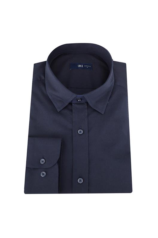 LACİVERT Comfort Fit Uzun Kol Gömlek
