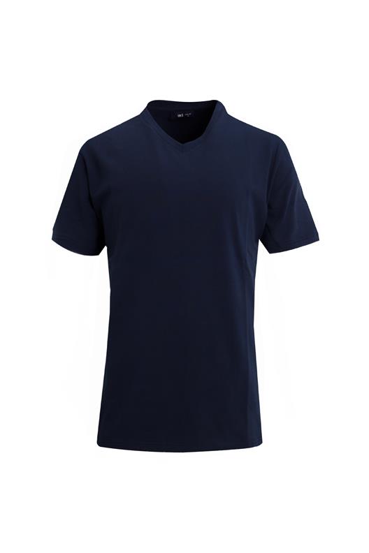 LACİVERT Comfort Fit V Yaka Basic T-Shirt