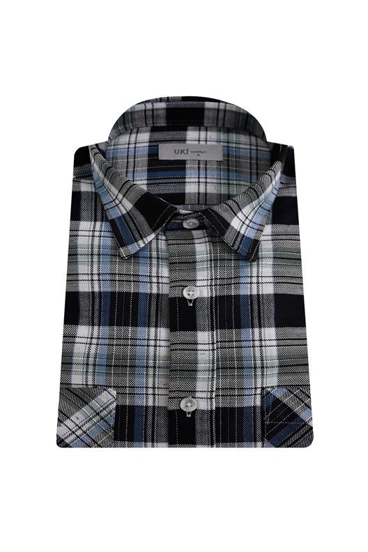 LACİVERT Comfort Fit  Oduncu Gömlek