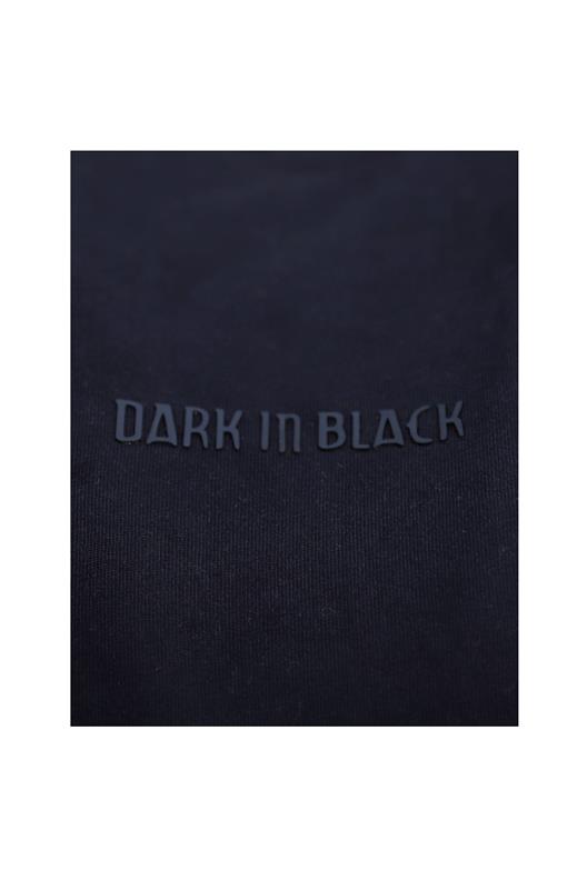 LACİVERT Dark In Black Modal Bisiklet Yaka T-shirt