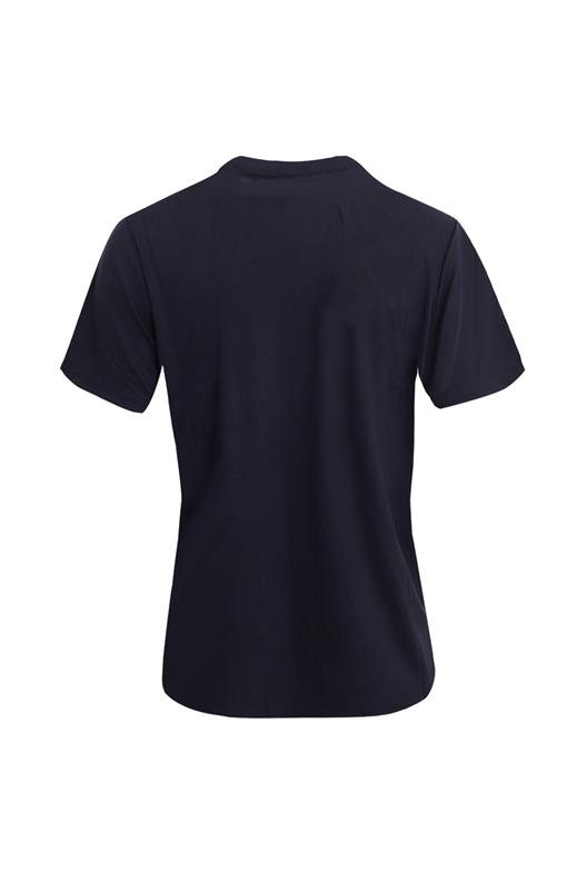 LACİVERT Dark In Black Modal Bisiklet Yaka T-shirt