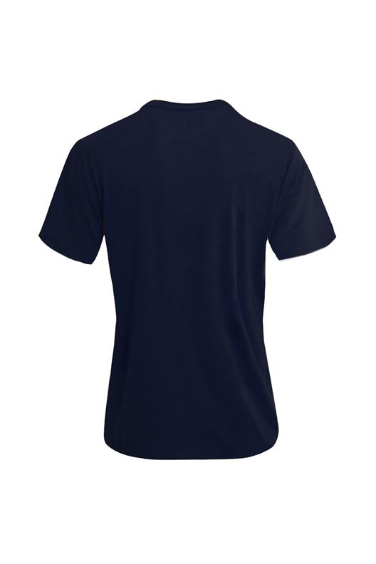 LACİVERT Denim Marker Modal Bisiklet Yaka T-shirt