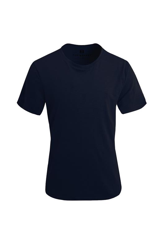 LACİVERT Denim Marker Modal Bisiklet Yaka T-shirt