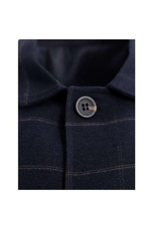 LACİVERT Kaşe Kaban