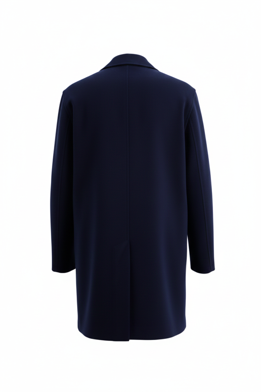 LACİVERT Kaşe Kaban