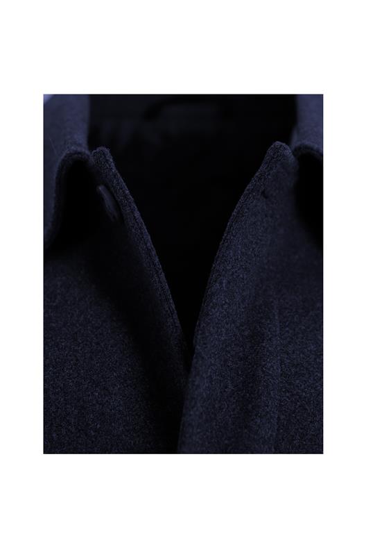 LACİVERT Kaşe Kaban