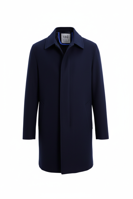 LACİVERT Kaşe Kaban